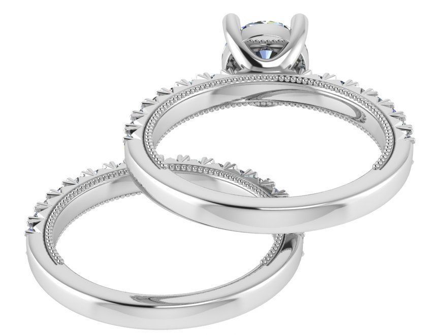 Diamond ring with band 1992 3D print model 3D print model_3