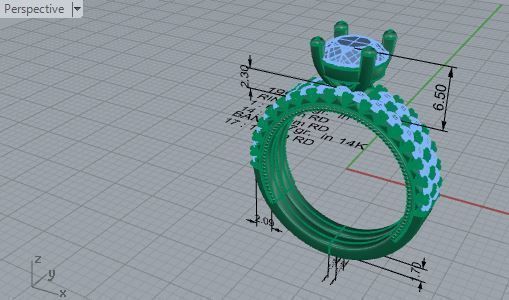Diamond ring with band 1992 3D print model 3D print model_7