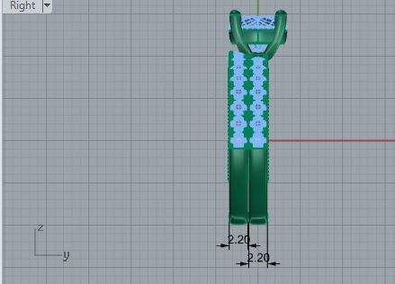 Diamond ring with band 1992 3D print model 3D print model_6