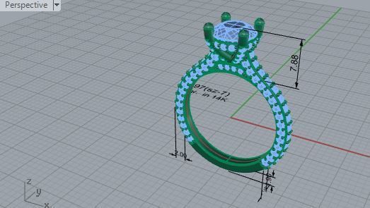 Diamond ring 1997 3D print model 3D print model_7