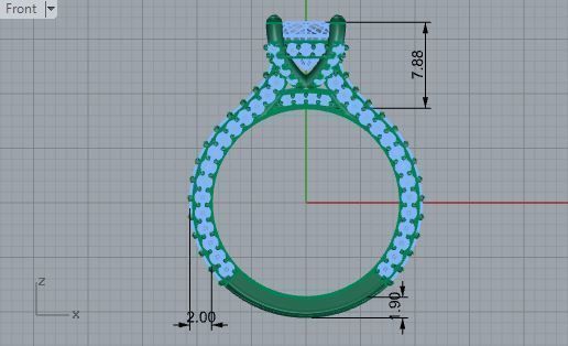 Diamond ring 1997 3D print model 3D print model_5