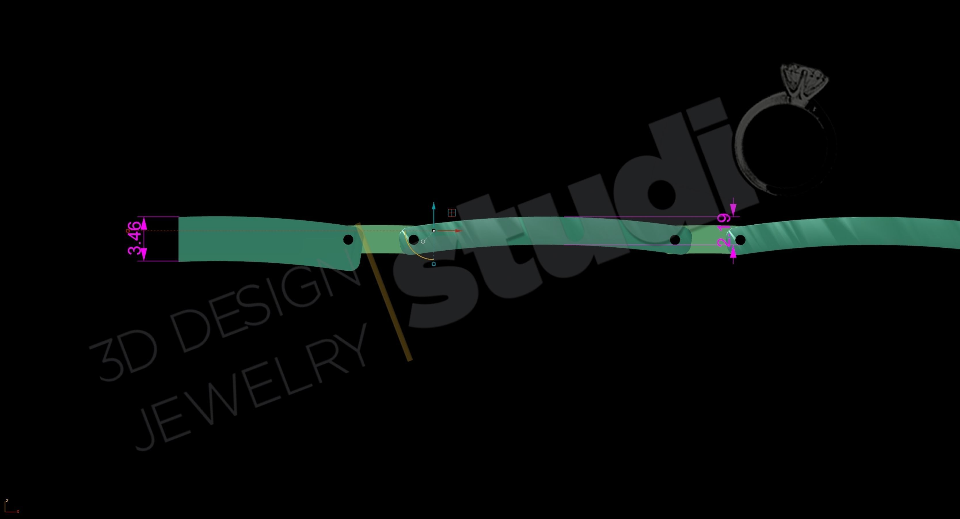 Luxury detailed cuban chainlink model 3D print model_5