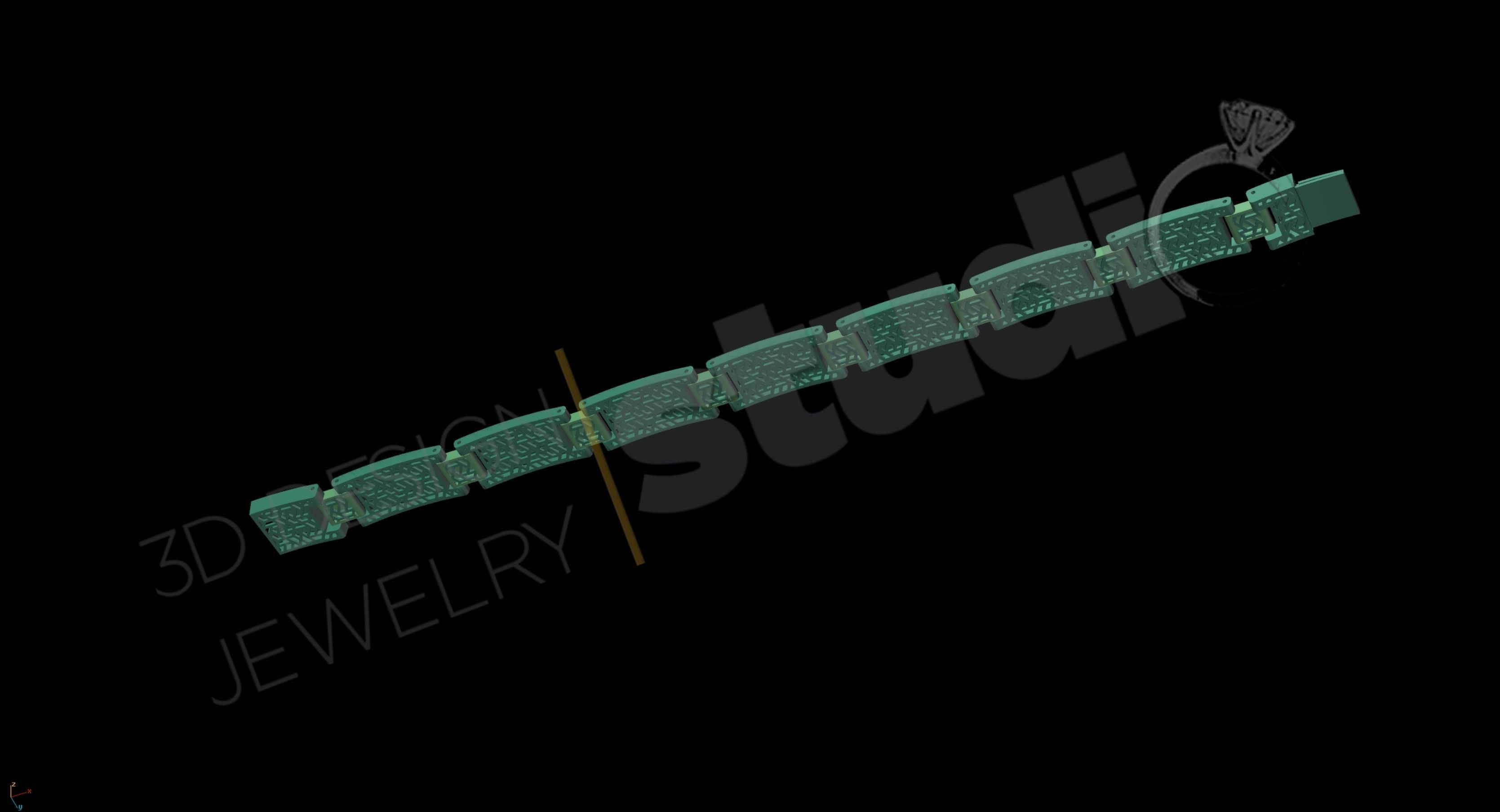 Luxury detailed cuban chainlink model 3D print model_6