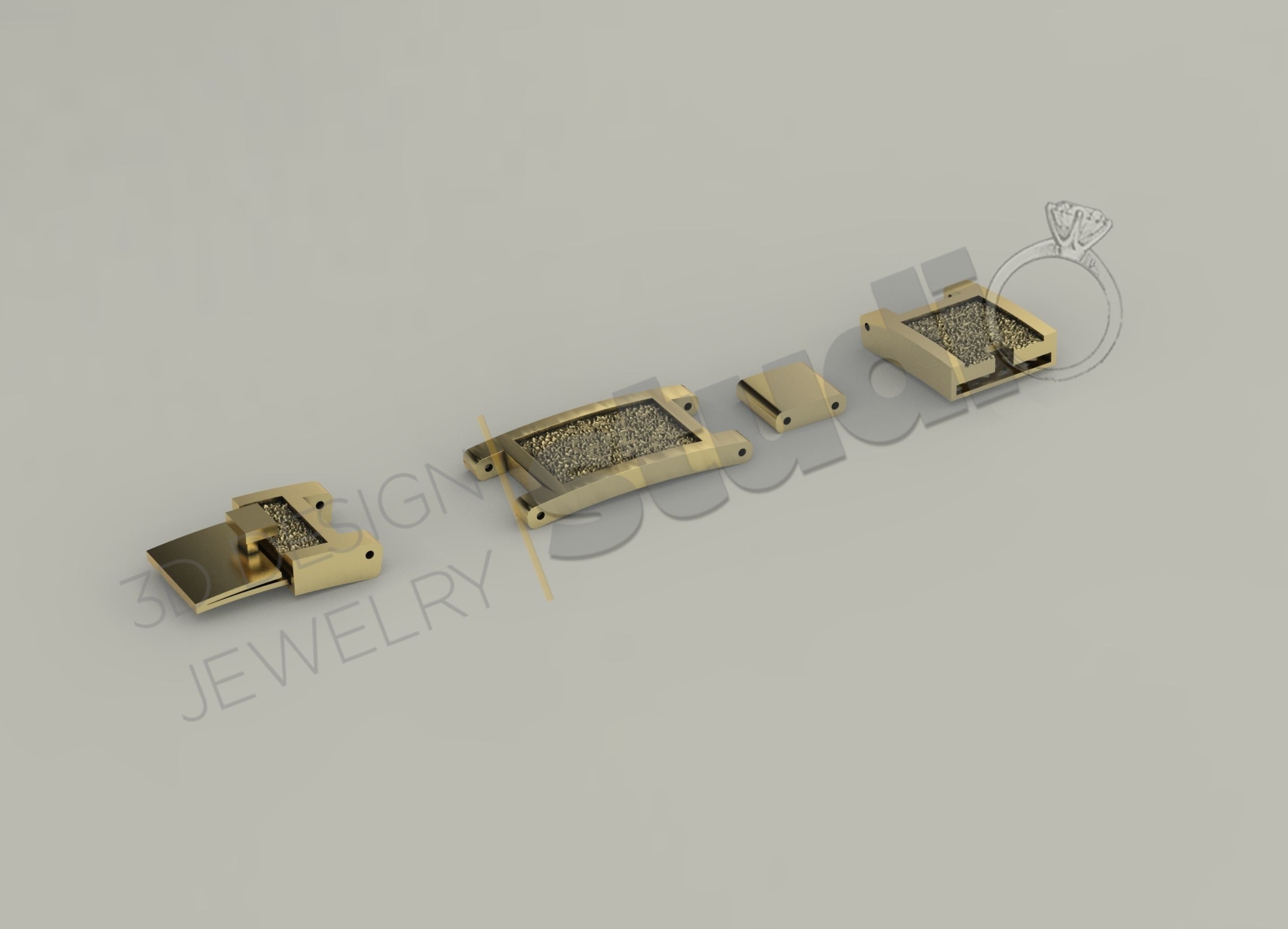 Luxury detailed cuban chainlink model 3D print model_4