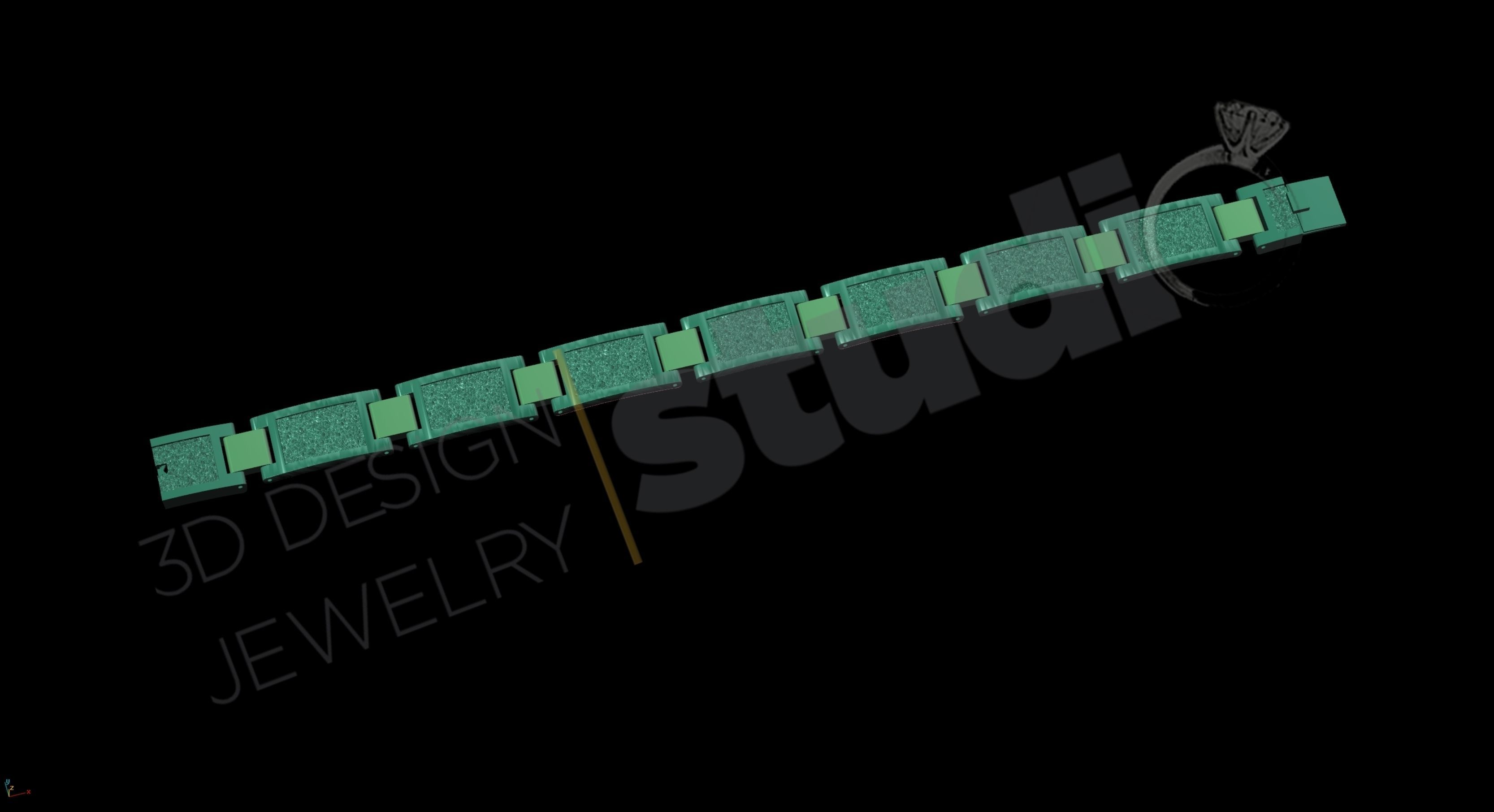 Luxury detailed cuban chainlink model 3D print model_8