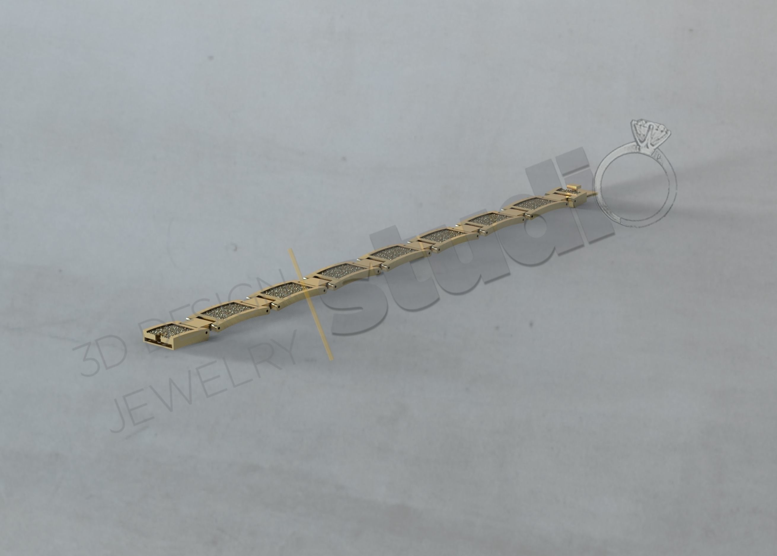 Luxury detailed cuban chainlink model 3D print model_1