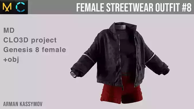 Female StreetWear Outfit Marvelous Designer Project