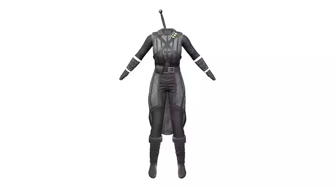 Warrior Fighter Black Outfit