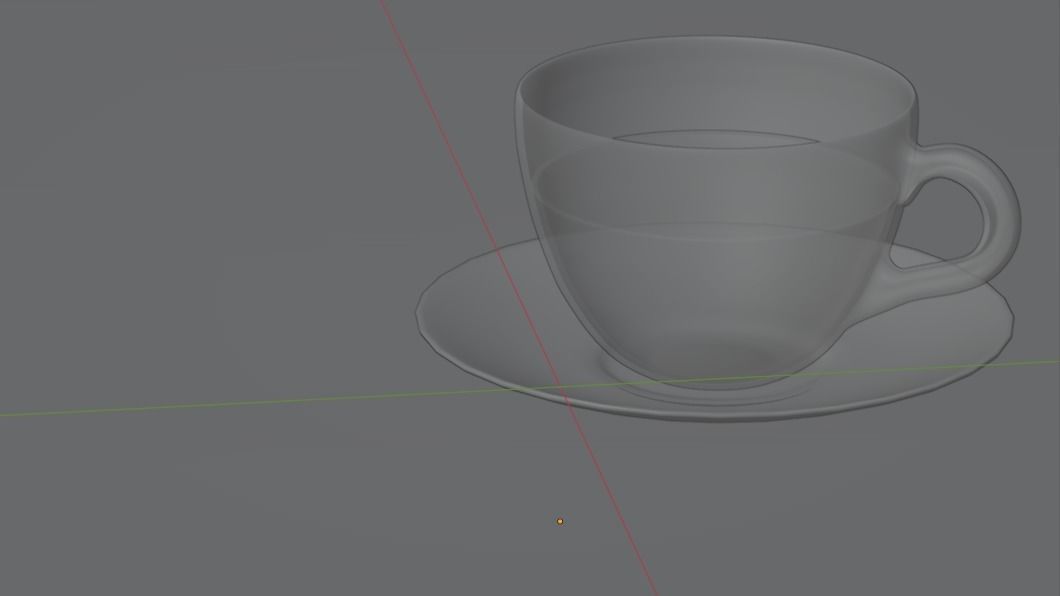 Coffee with Plate Free 3D model_1