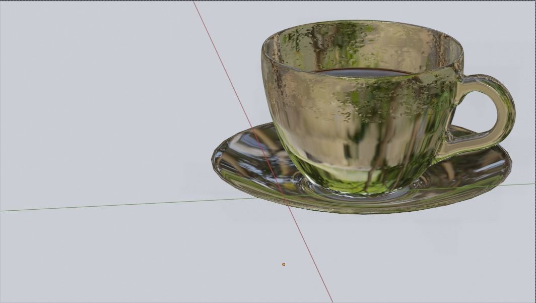 Coffee with Plate Free 3D model_4