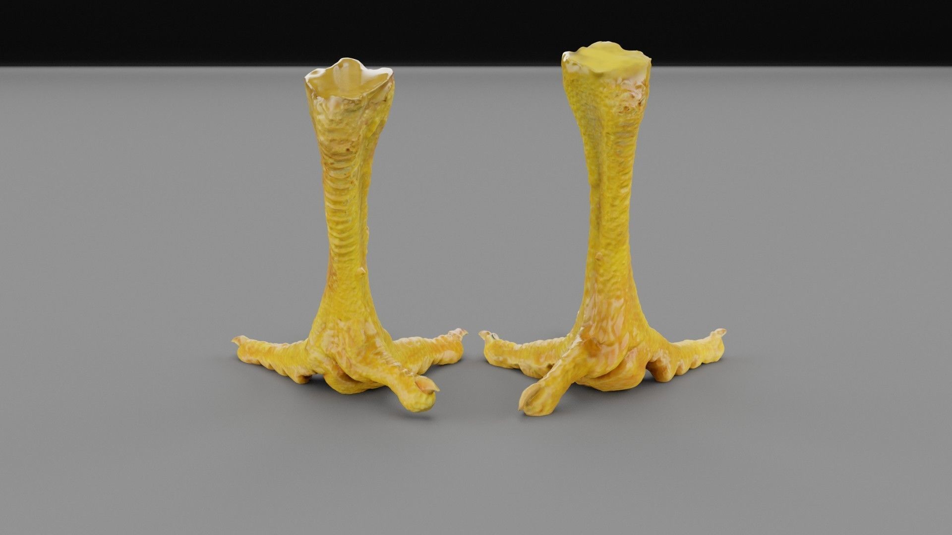 Pair chicken feet high-poly 3D model_25