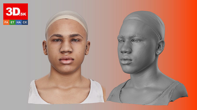 Raw Head Scan Cary Stanley 3D model