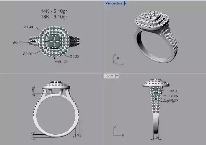 Square Ring 3D print model