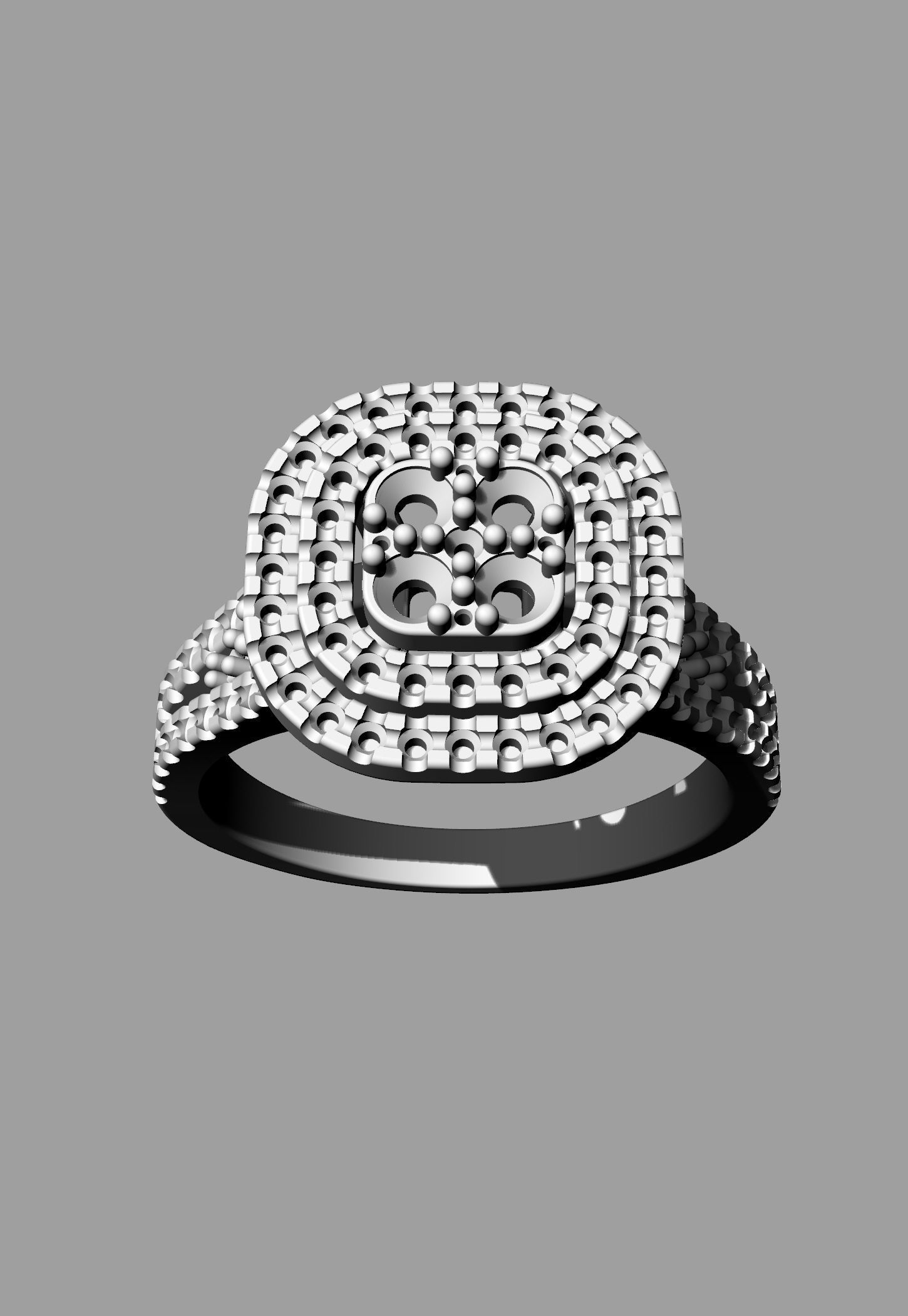 Square Ring 3D print model 3D print model_2