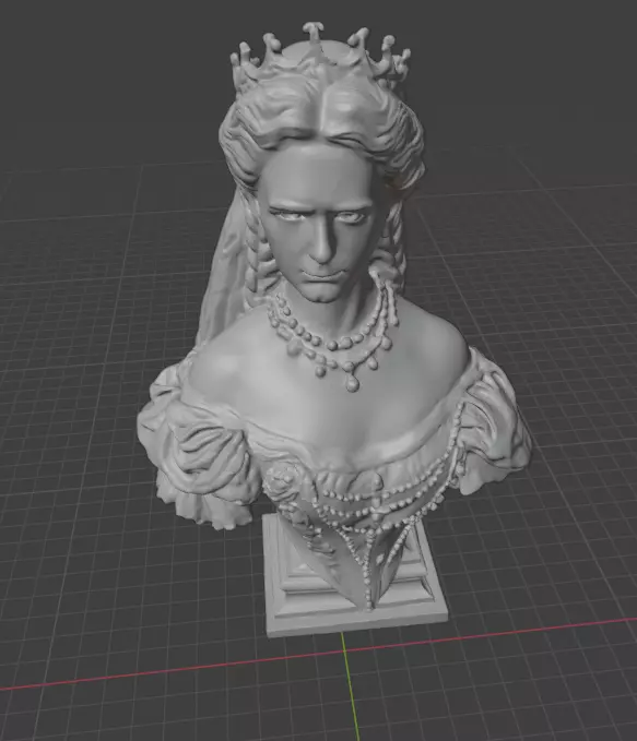 Empress Elisabeth of Austria 3D print model_4