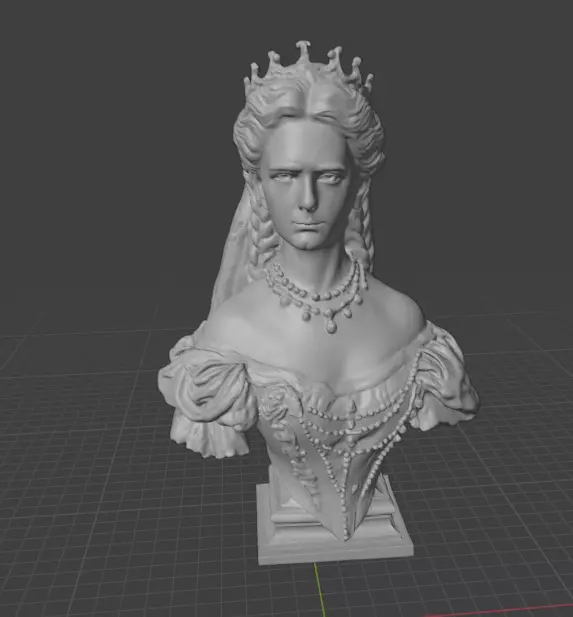 Empress Elisabeth of Austria 3D print model_11
