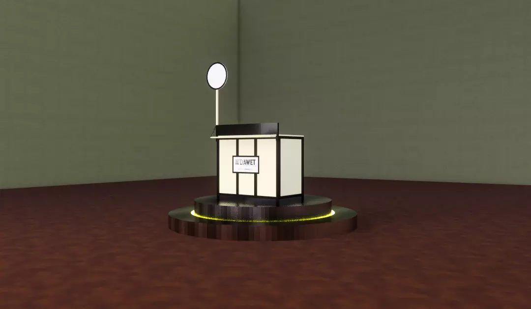 Simple Street Booth 1 3D print model_0