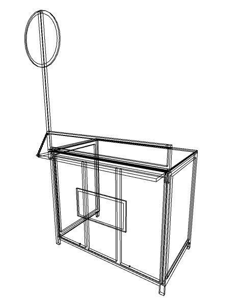 Simple Street Booth 1 3D print model_4