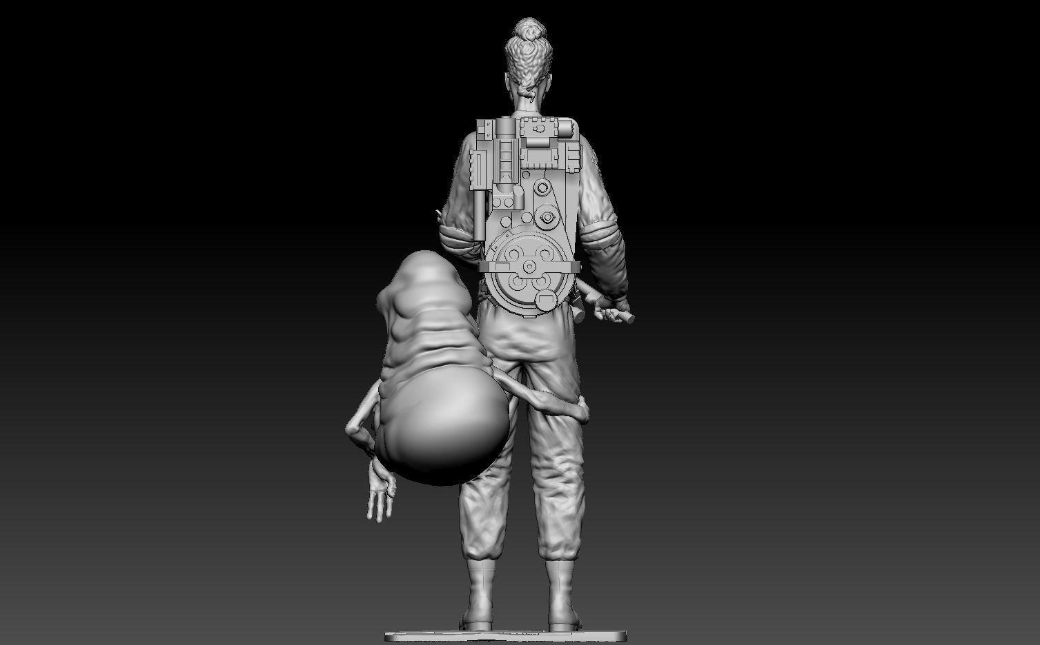 Egon Spengler and Slimer from the movie Ghostbusters 3D print model_25