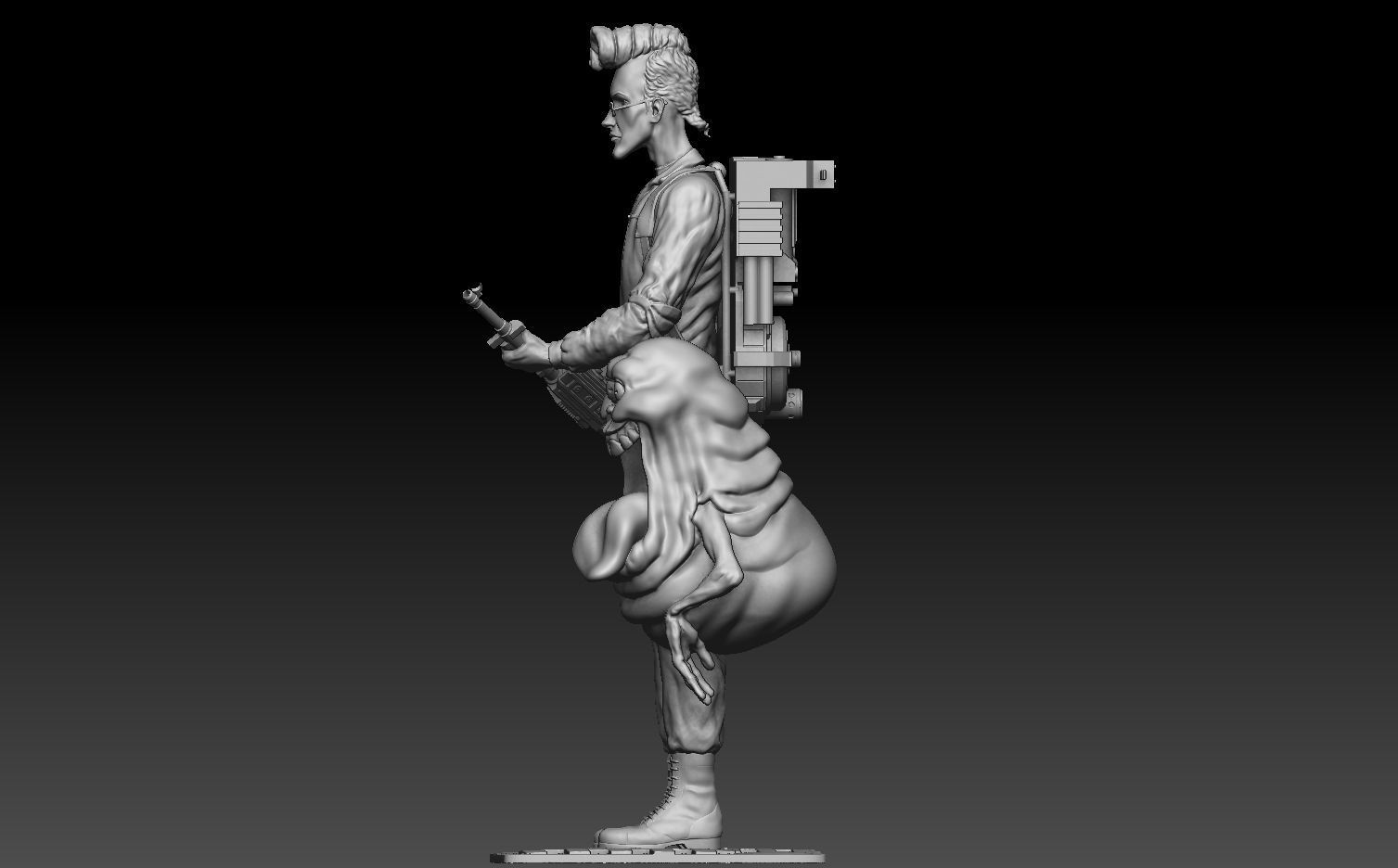 Egon Spengler and Slimer from the movie Ghostbusters 3D print model_23