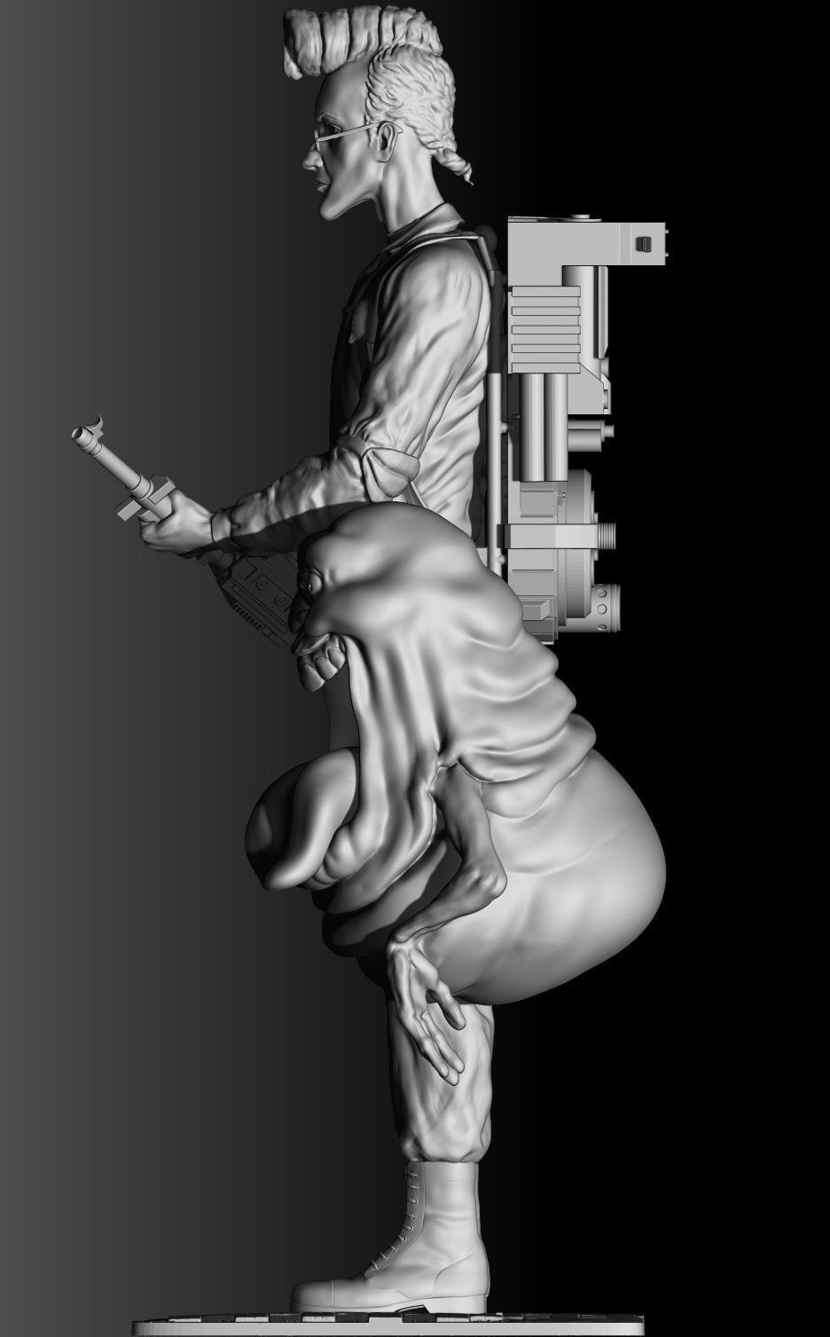 Egon Spengler and Slimer from the movie Ghostbusters 3D print model_4