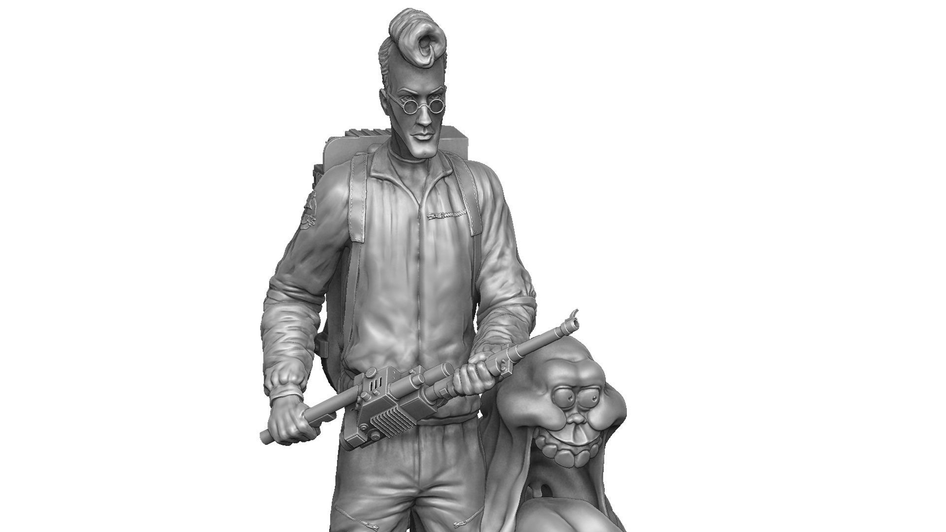 Egon Spengler and Slimer from the movie Ghostbusters 3D print model_40