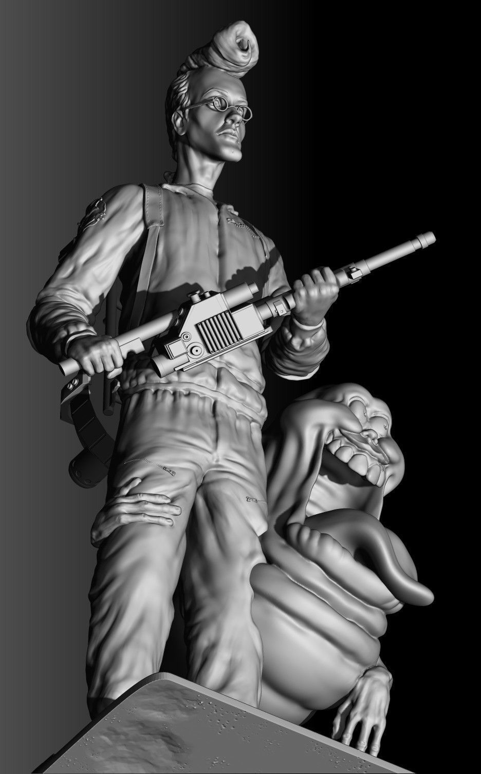 Egon Spengler and Slimer from the movie Ghostbusters 3D print model_15