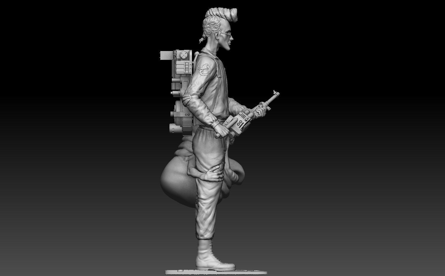 Egon Spengler and Slimer from the movie Ghostbusters 3D print model_8