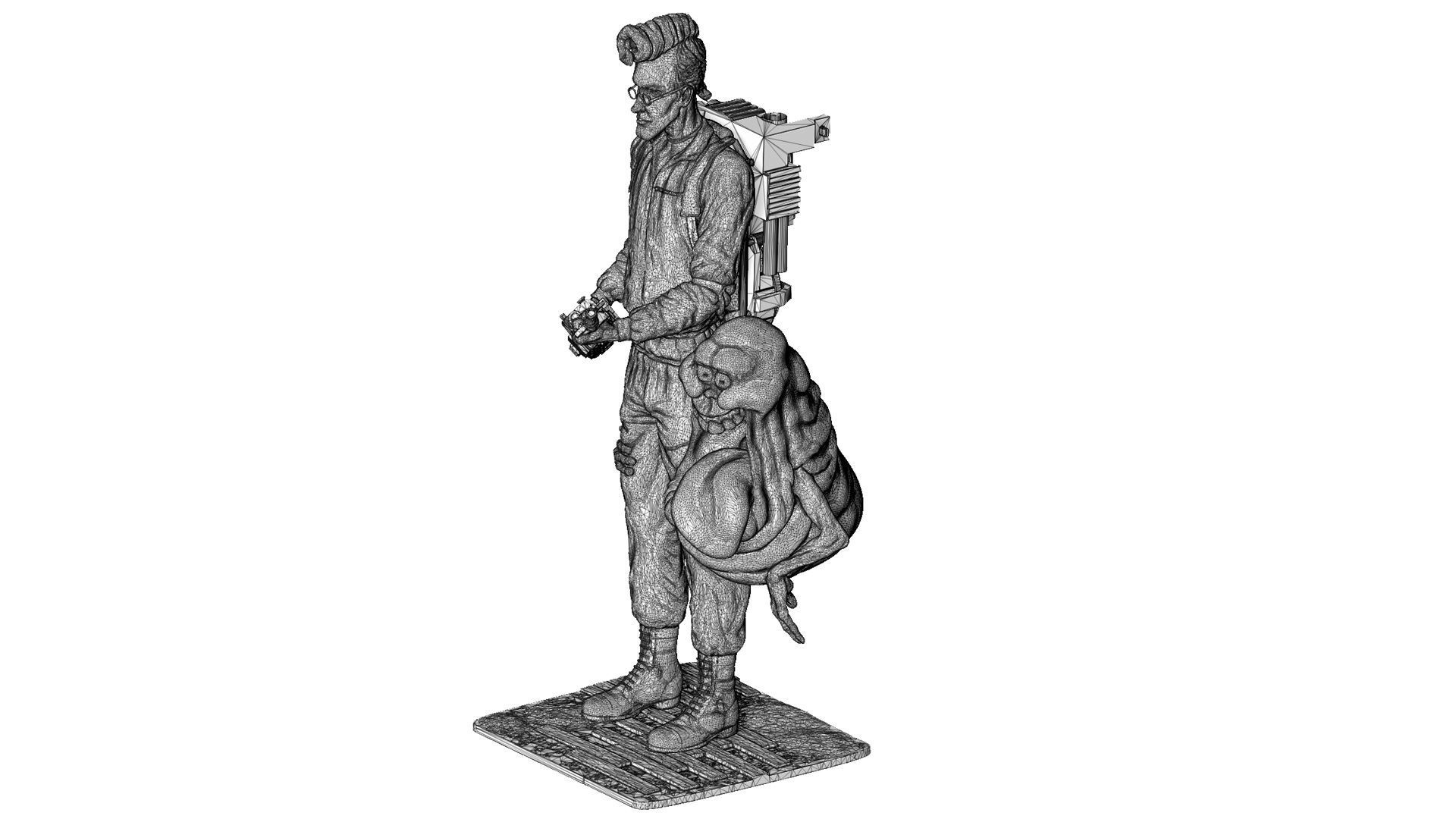 Egon Spengler and Slimer from the movie Ghostbusters 3D print model_44