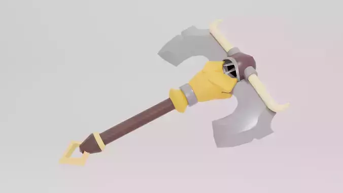 Viking Axe Low Poly Model