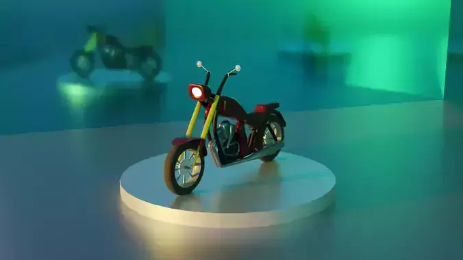 3D MOTORCYCLE MODEL - CHOPPER