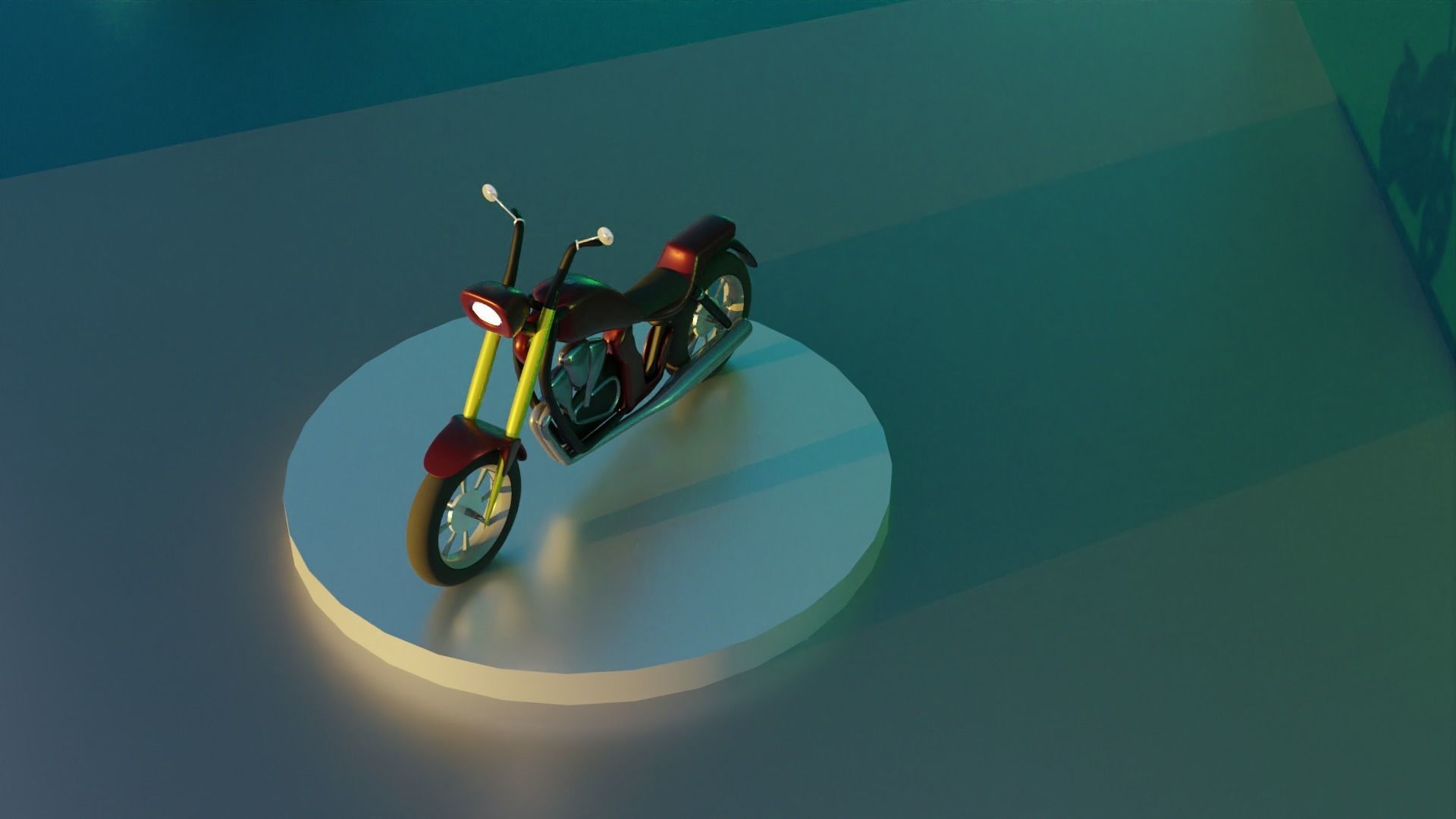 3D MOTORCYCLE MODEL - CHOPPER 3D model_1