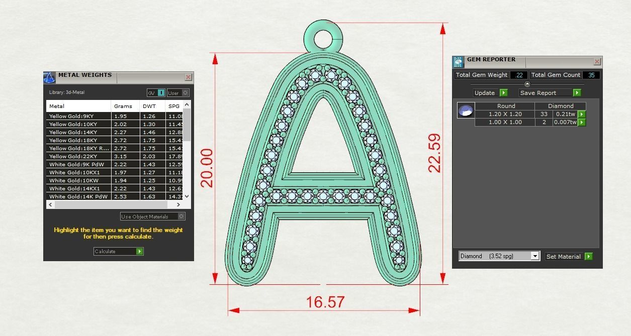 A Pendant with Enamle  3D print model_11