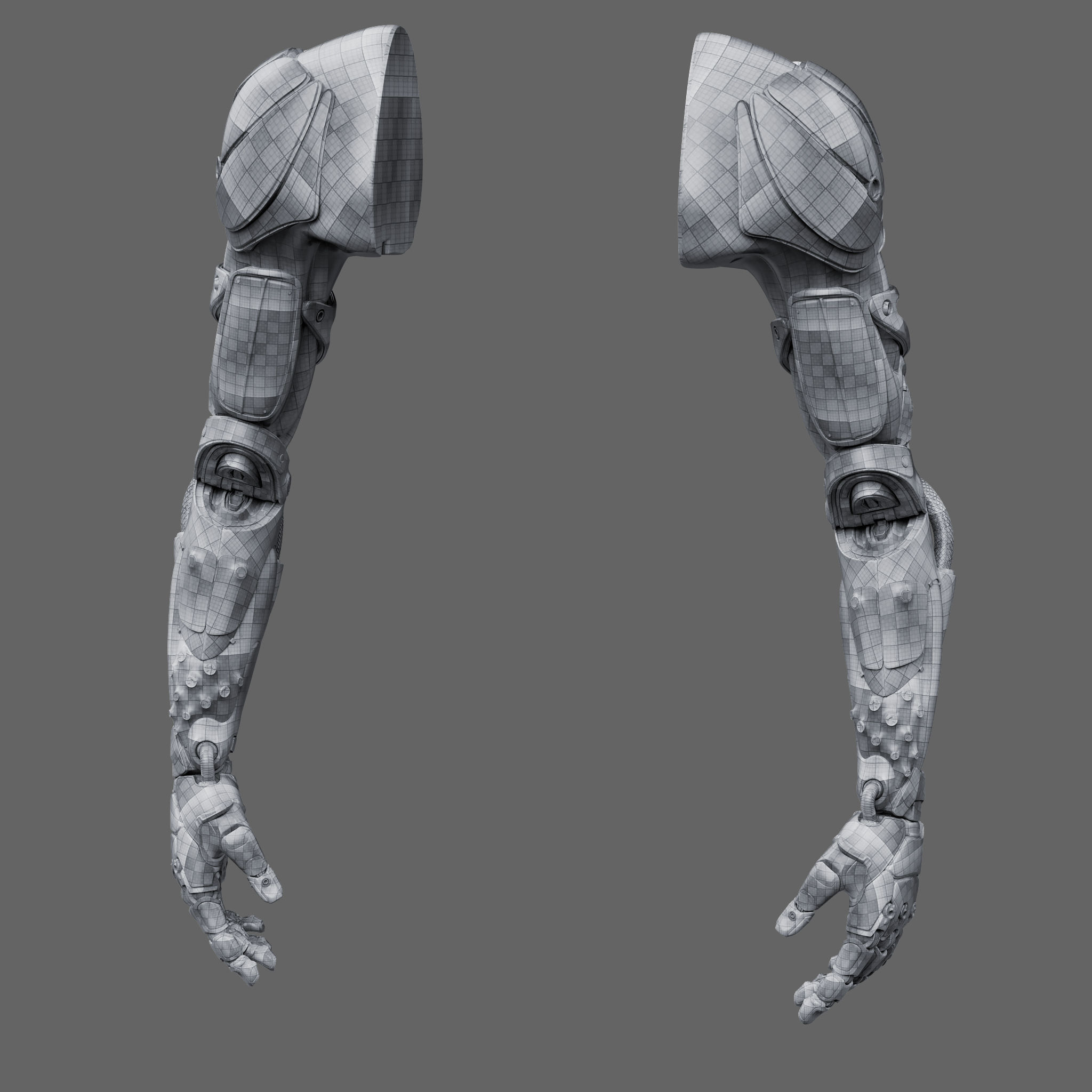 Realistic Cyberpunk Arm Augment 3D model_19