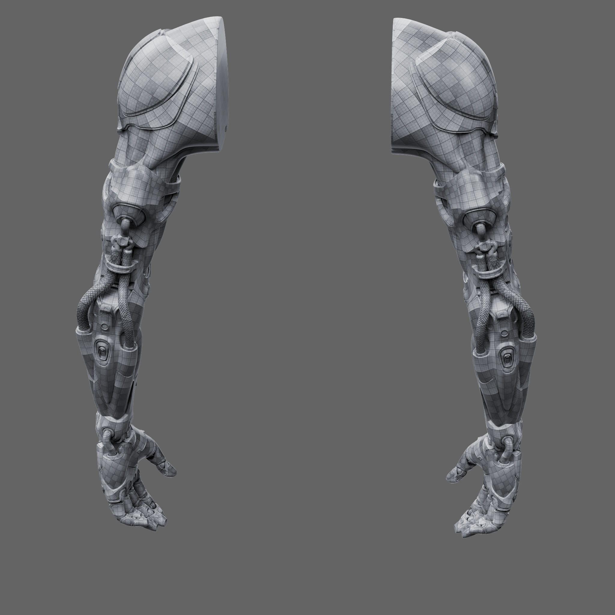 Realistic Cyberpunk Arm Augment 3D model_15