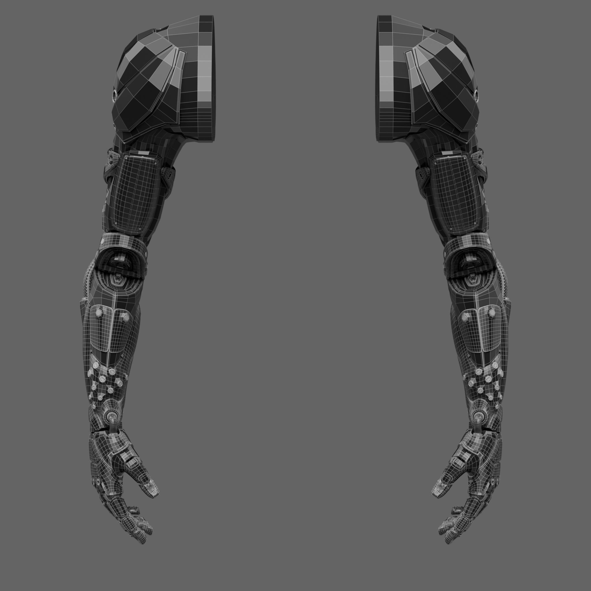 Realistic Cyberpunk Arm Augment 3D model_22