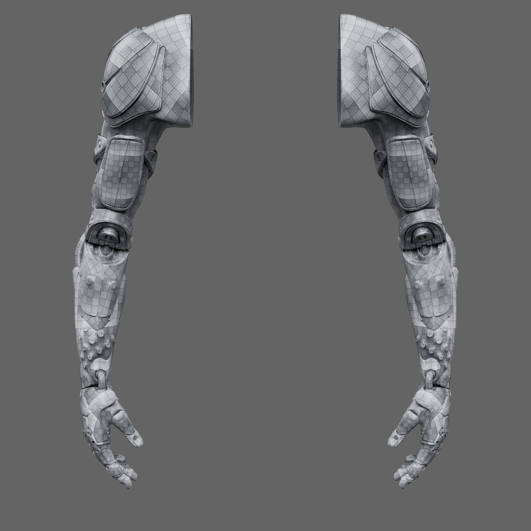 Realistic Cyberpunk Arm Augment 3D model_11