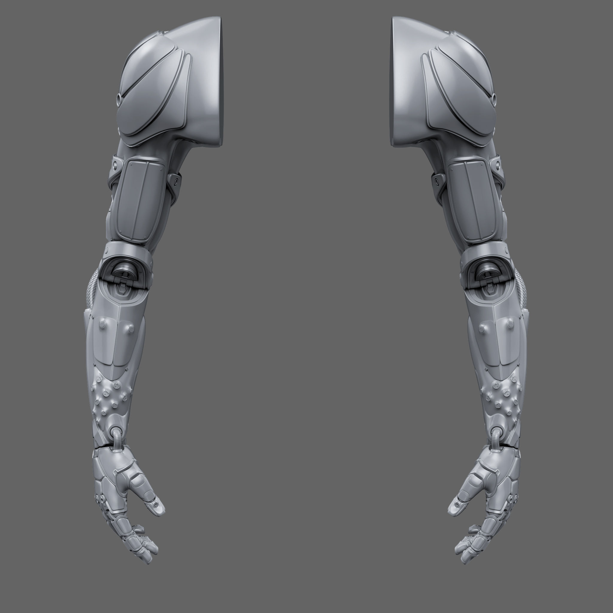 Realistic Cyberpunk Arm Augment 3D model_1