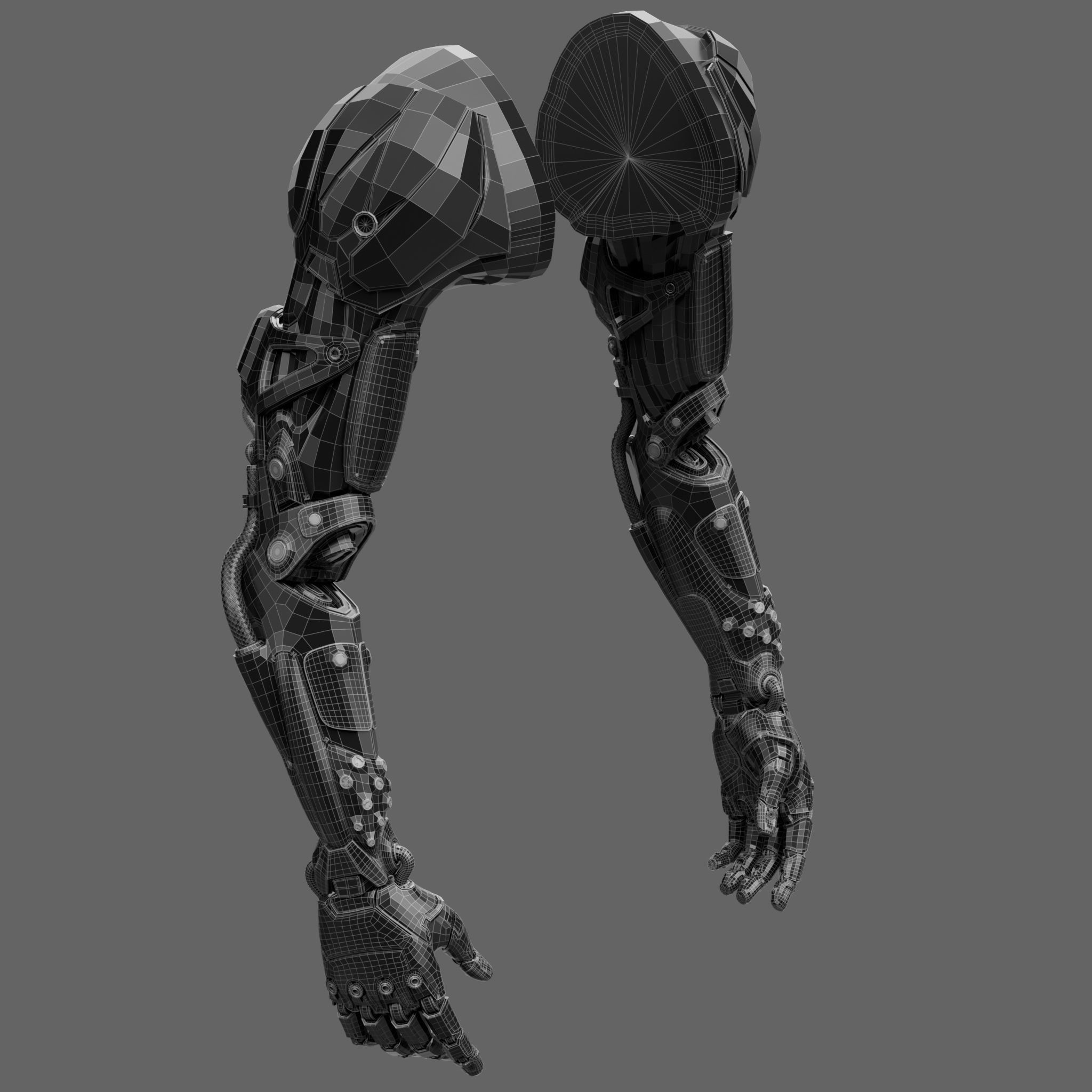 Realistic Cyberpunk Arm Augment 3D model_23