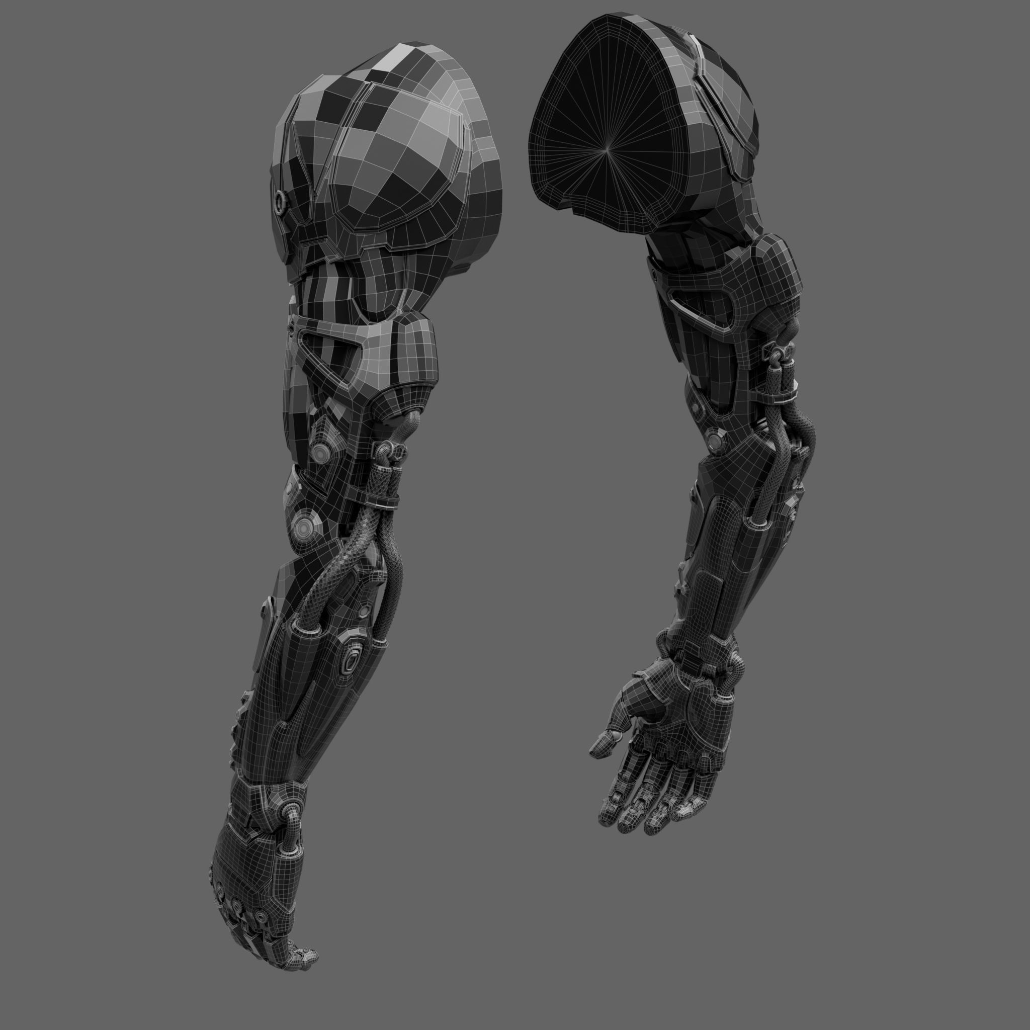 Realistic Cyberpunk Arm Augment 3D model_27