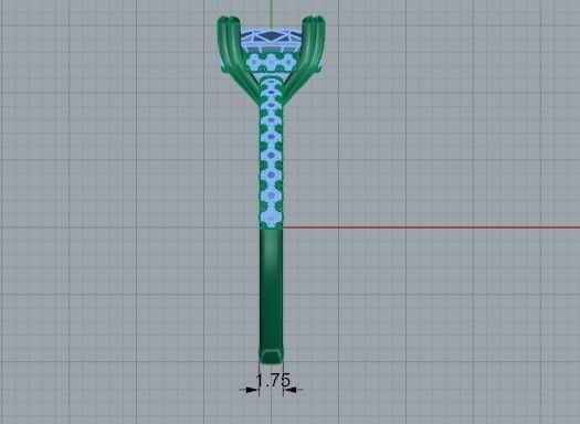 Square Halo Diamond  Ring 2007 3D print model 3D print model_7