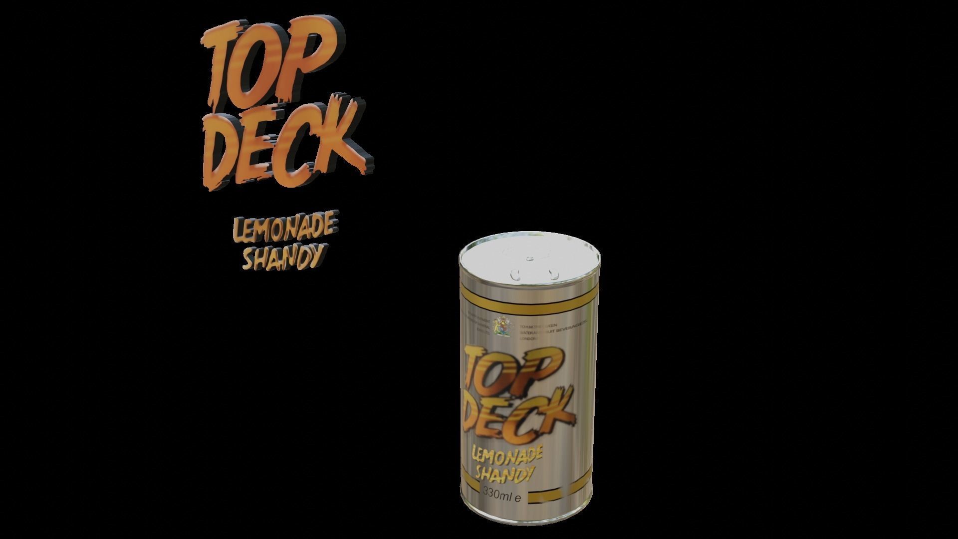 Top Deck Lemonade Shandy 1980s Free low-poly 3D model_2