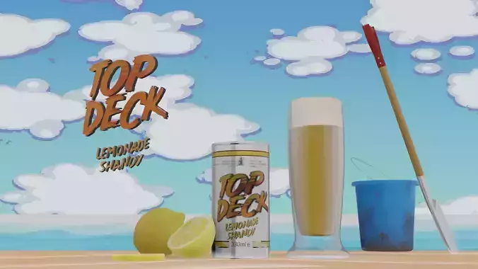 Top Deck Lemonade Shandy 1980s Free low-poly 3D model