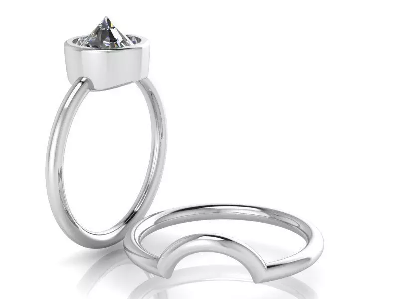 Fashion ring with band 2014 3D print model 3D print model