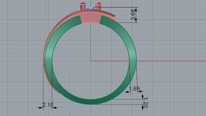 Delicate ring 2015 3D print model  3D print model_6