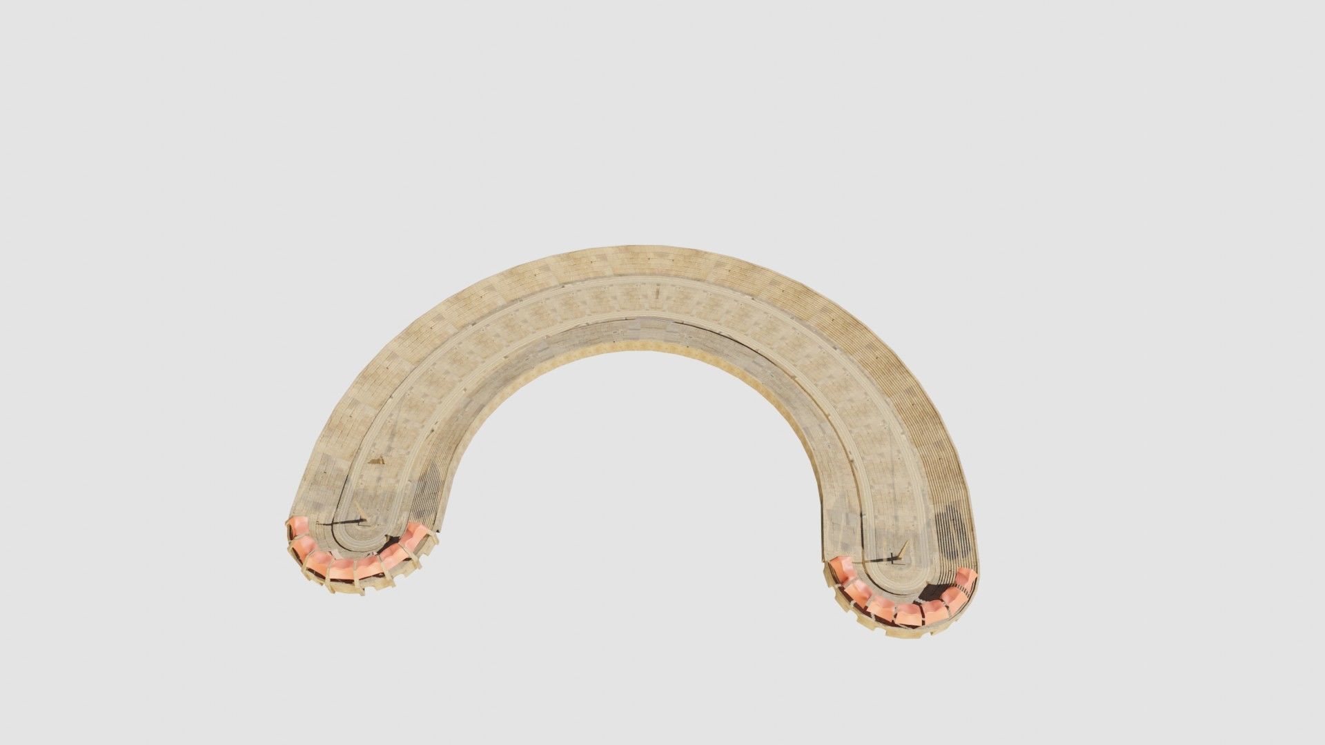 lowpoly well detailed Medieval stadium Low-poly 3D model_32