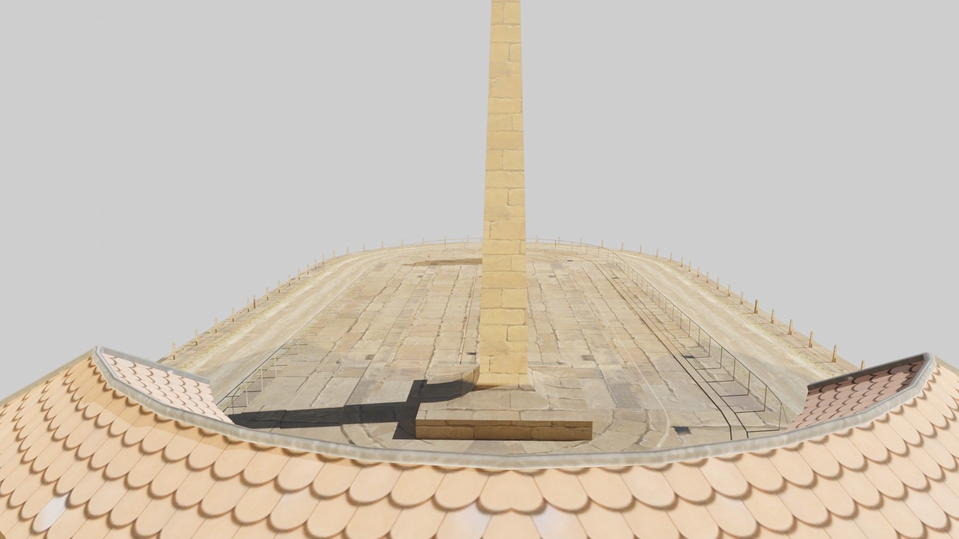 lowpoly well detailed Medieval stadium Low-poly 3D model_11