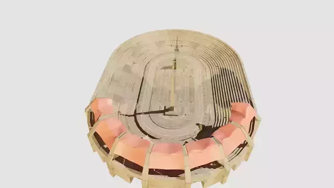 lowpoly well detailed Medieval stadium