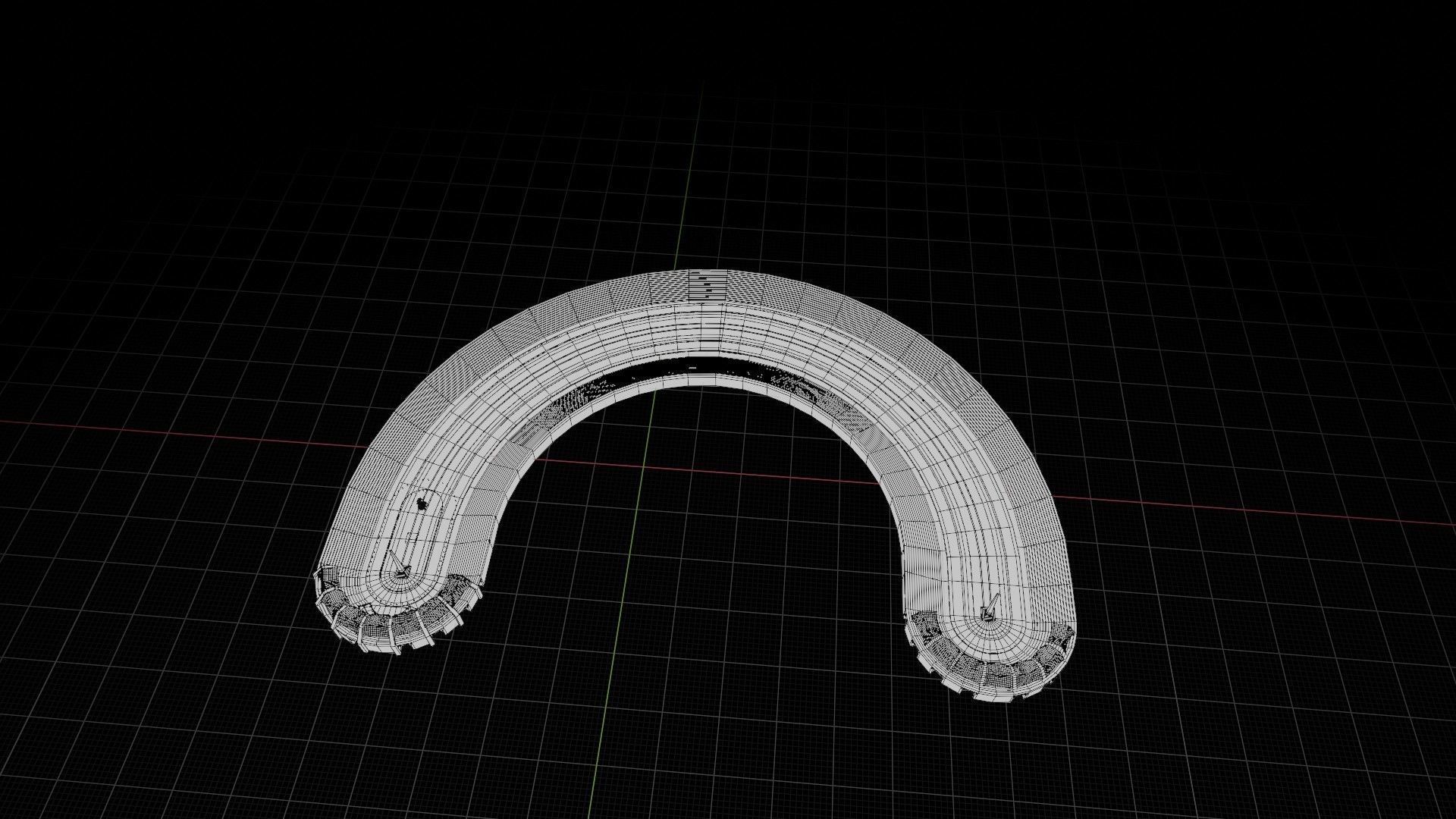 lowpoly well detailed Medieval stadium Low-poly 3D model_28