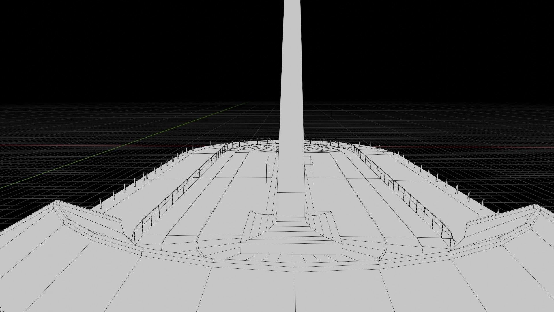 lowpoly well detailed Medieval stadium Low-poly 3D model_16